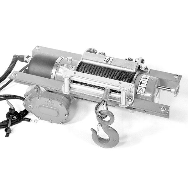 Electric (12-24V DC) winches - worm drive system